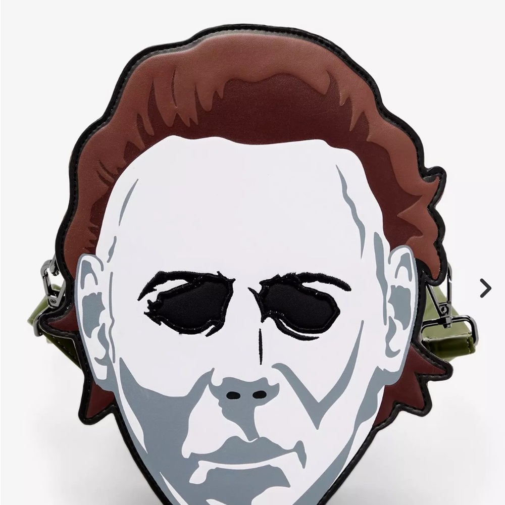 Brown and White Face Design Men's Bag